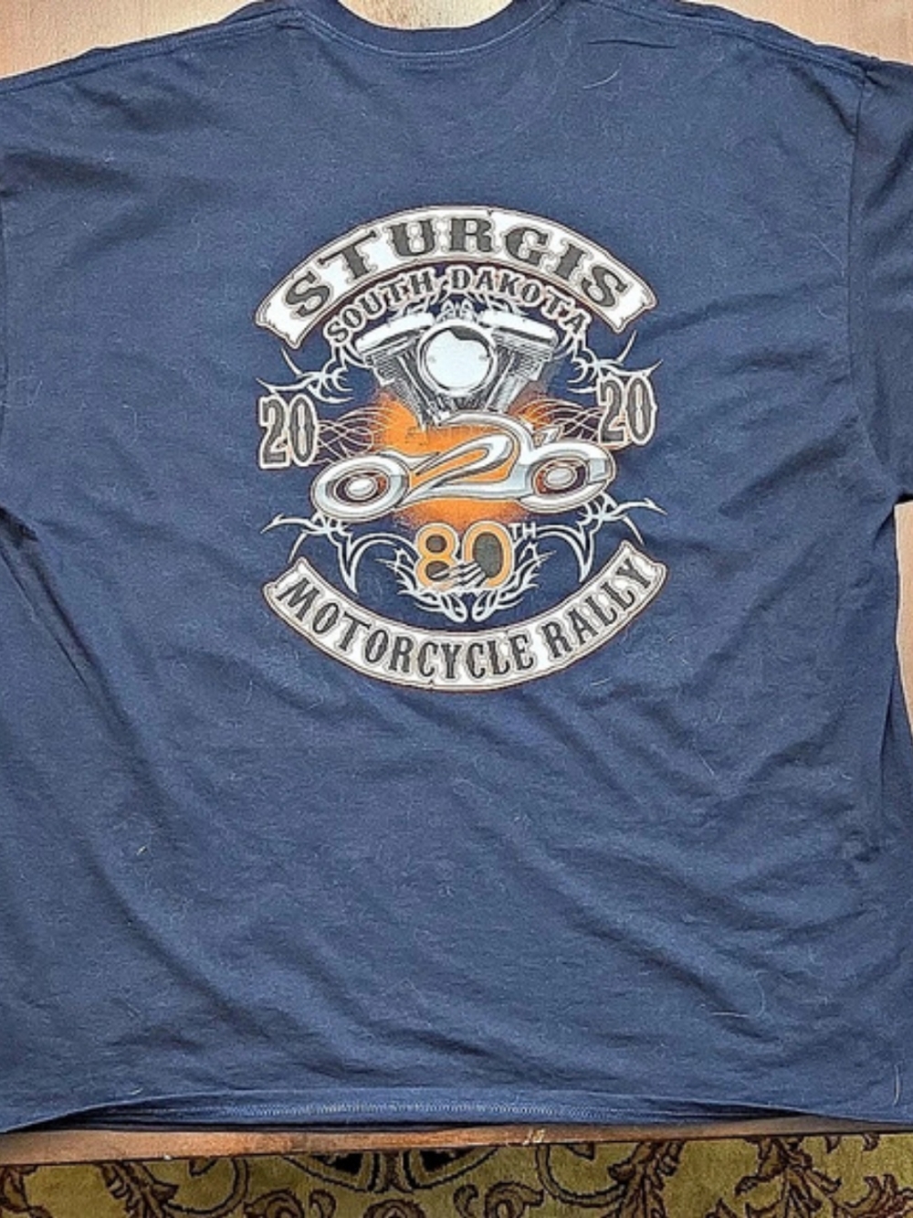 Gildan DryBlend Sturgis 80th Motorcycle Rally 2020 T-Shirt Blue 2XL